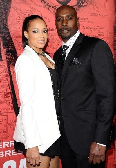 A picture of Pam Byse with her husband, Morris Chestnut.